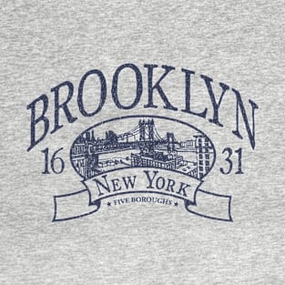 Brooklyn NY Vintage Distressed Retro Print T-Shirt